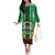 Personalised Burkina Faso Off The Shoulder Long Sleeve Dress Coat Of Arms Bogolan Pattern