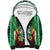 Personalised Burkina Faso Sherpa Hoodie Coat Of Arms Bogolan Pattern