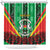 Personalised Burkina Faso Shower Curtain Coat Of Arms Bogolan Pattern