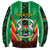 Personalised Burkina Faso Sweatshirt Coat Of Arms Bogolan Pattern