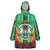 Personalised Burkina Faso Wearable Blanket Hoodie Coat Of Arms Bogolan Pattern