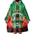 Personalised Burkina Faso Wearable Blanket Hoodie Coat Of Arms Bogolan Pattern