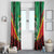 Personalised Burkina Faso Window Curtain Coat Of Arms Bogolan Pattern