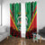 Personalised Burkina Faso Window Curtain Coat Of Arms Bogolan Pattern