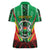 Personalised Burkina Faso Women Polo Shirt Coat Of Arms Bogolan Pattern