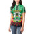 Personalised Burkina Faso Women Polo Shirt Coat Of Arms Bogolan Pattern