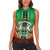 Personalised Burkina Faso Women Sleeveless Polo Shirt Coat Of Arms Bogolan Pattern