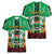 Personalised Burkina Faso Women V-Neck T-Shirt Coat Of Arms Bogolan Pattern