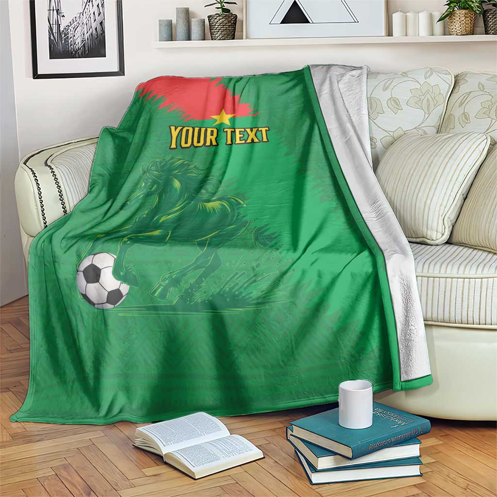 Custom Burkina Faso Football Blanket Go Les Etalons