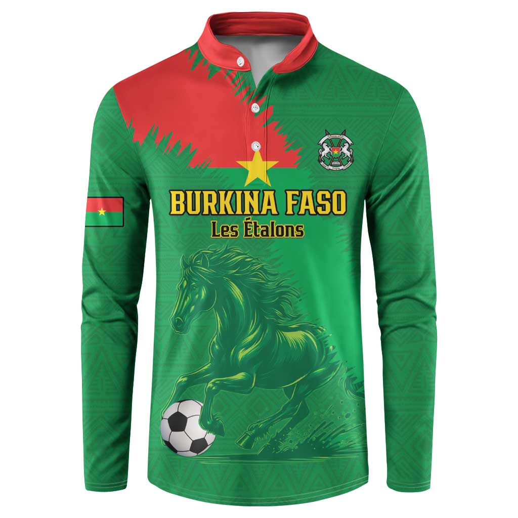 Custom Burkina Faso Football Button Sweatshirt Go Les Etalons