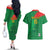 Custom Burkina Faso Football Couples Matching Off The Shoulder Long Sleeve Dress and Hawaiian Shirt Go Les Etalons