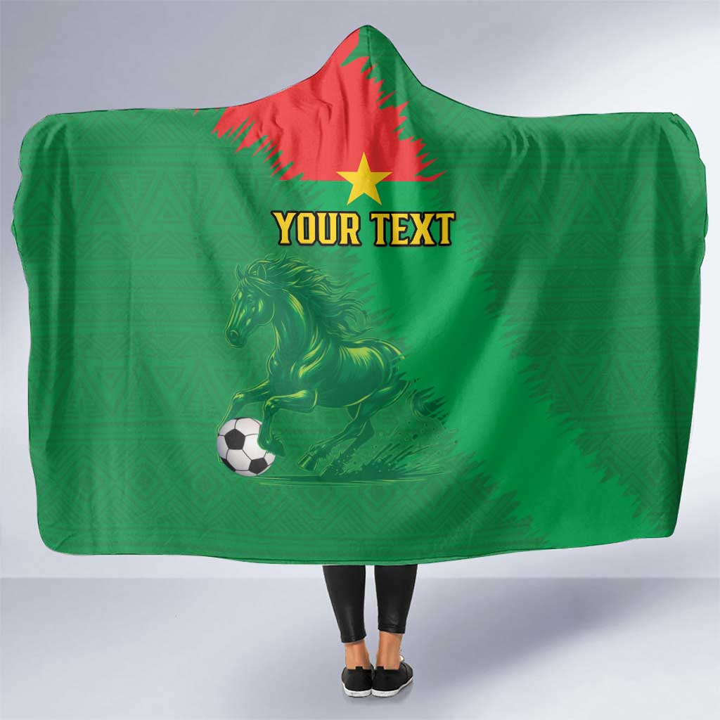 Custom Burkina Faso Football Hooded Blanket Go Les Etalons