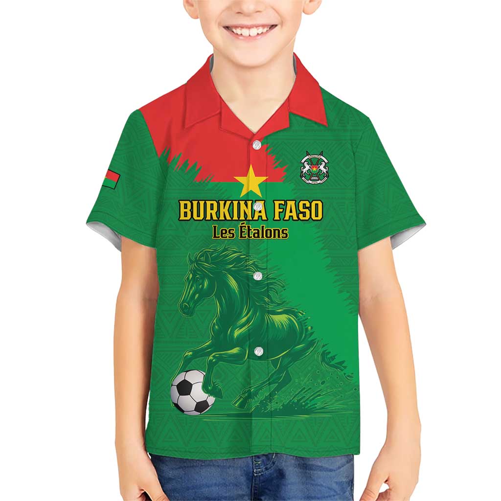 Custom Burkina Faso Football Kid Hawaiian Shirt Go Les Etalons