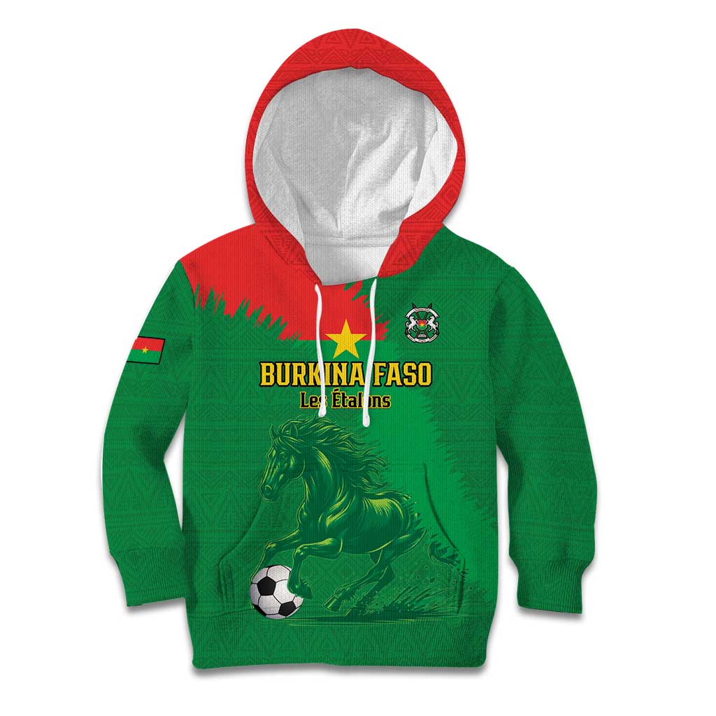 Custom Burkina Faso Football Kid Hoodie Go Les Etalons