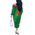 Custom Burkina Faso Football Off The Shoulder Long Sleeve Dress Go Les Etalons