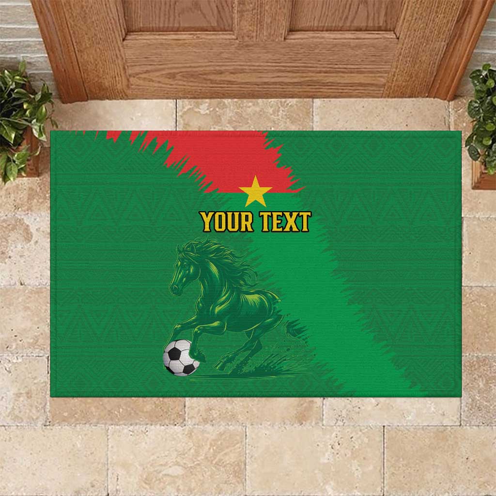 Custom Burkina Faso Football Rubber Doormat Go Les Etalons