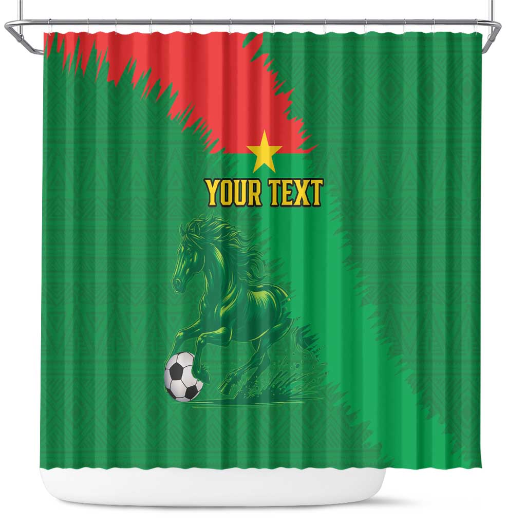 Custom Burkina Faso Football Shower Curtain Go Les Etalons