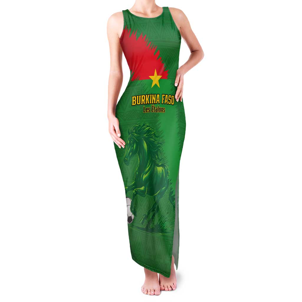 Custom Burkina Faso Football Tank Maxi Dress Go Les Etalons