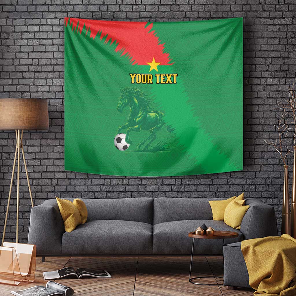 Custom Burkina Faso Football Tapestry Go Les Etalons