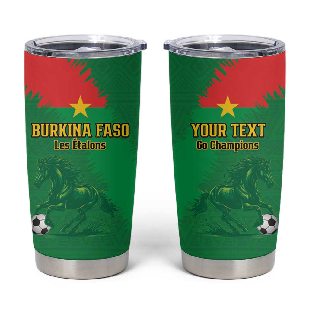 Custom Burkina Faso Football Tumbler Cup Go Les Etalons