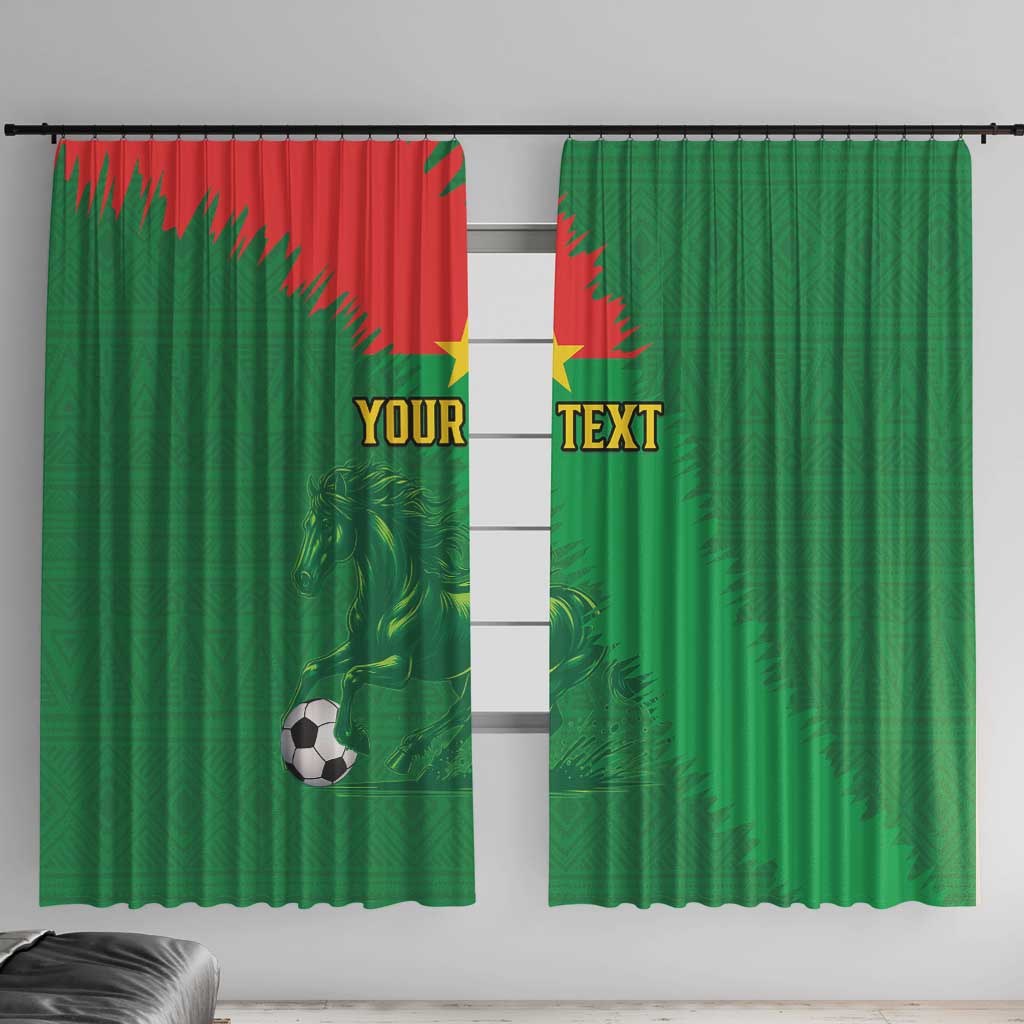 Custom Burkina Faso Football Window Curtain Go Les Etalons