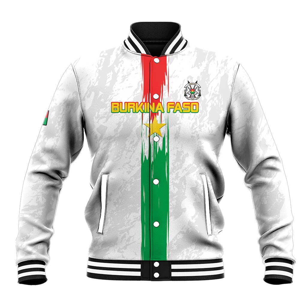 Custom Burkina Faso Football Baseball Jacket Grunge Style