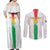 Custom Burkina Faso Football Couples Matching Off Shoulder Maxi Dress and Long Sleeve Button Shirt Grunge Style