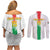 Custom Burkina Faso Football Couples Matching Off Shoulder Short Dress and Long Sleeve Button Shirt Grunge Style