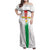 Custom Burkina Faso Football Family Matching Off Shoulder Maxi Dress and Hawaiian Shirt Grunge Style