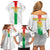 Custom Burkina Faso Football Family Matching Off Shoulder Short Dress and Hawaiian Shirt Grunge Style