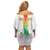 Custom Burkina Faso Football Family Matching Off Shoulder Short Dress and Hawaiian Shirt Grunge Style