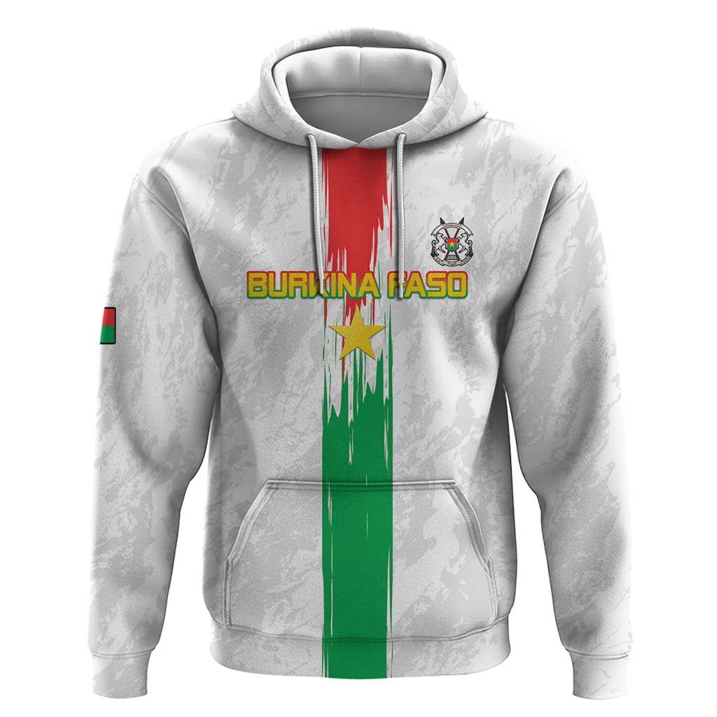 Custom Burkina Faso Football Hoodie Grunge Style