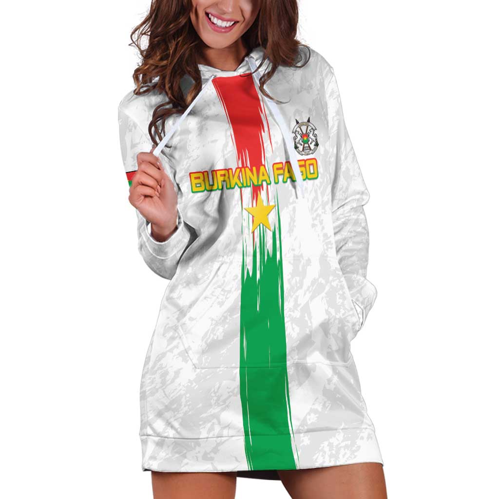 Custom Burkina Faso Football Hoodie Dress Grunge Style