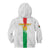 Custom Burkina Faso Football Kid Hoodie Grunge Style