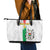 Custom Burkina Faso Football Leather Tote Bag Grunge Style