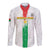 Custom Burkina Faso Football Long Sleeve Button Shirt Grunge Style