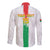 Custom Burkina Faso Football Long Sleeve Button Shirt Grunge Style