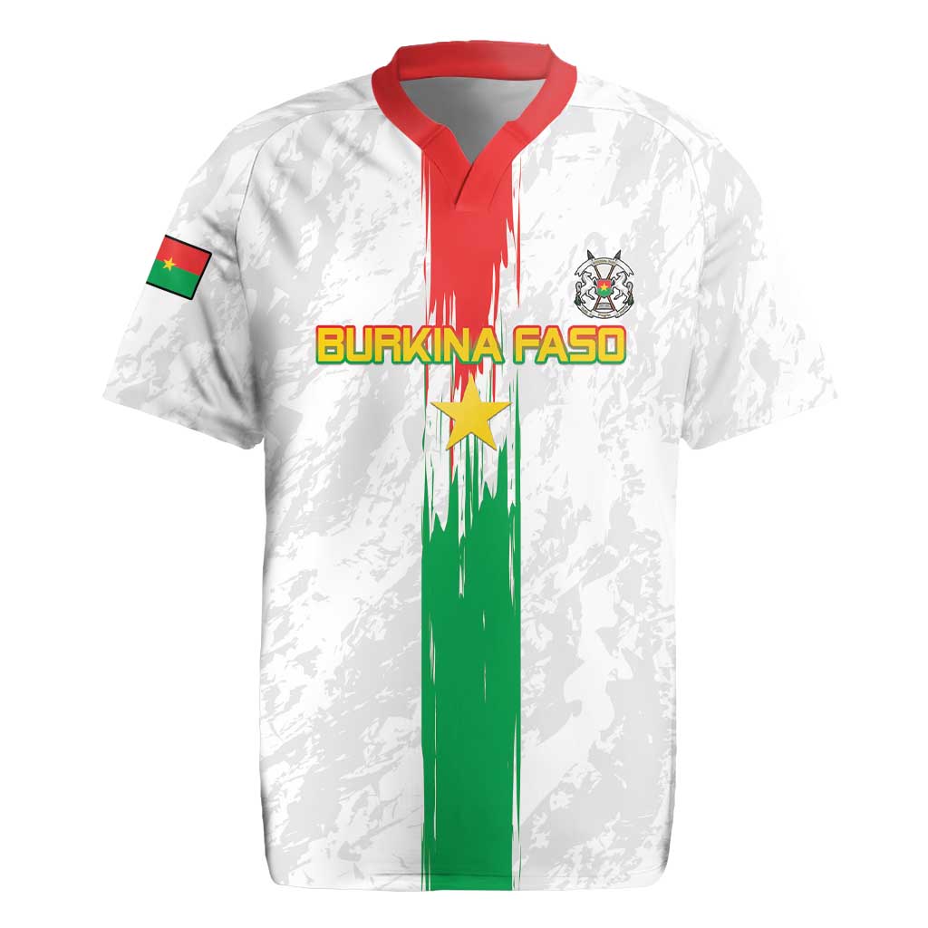 Custom Burkina Faso Football Rugby Jersey Grunge Style