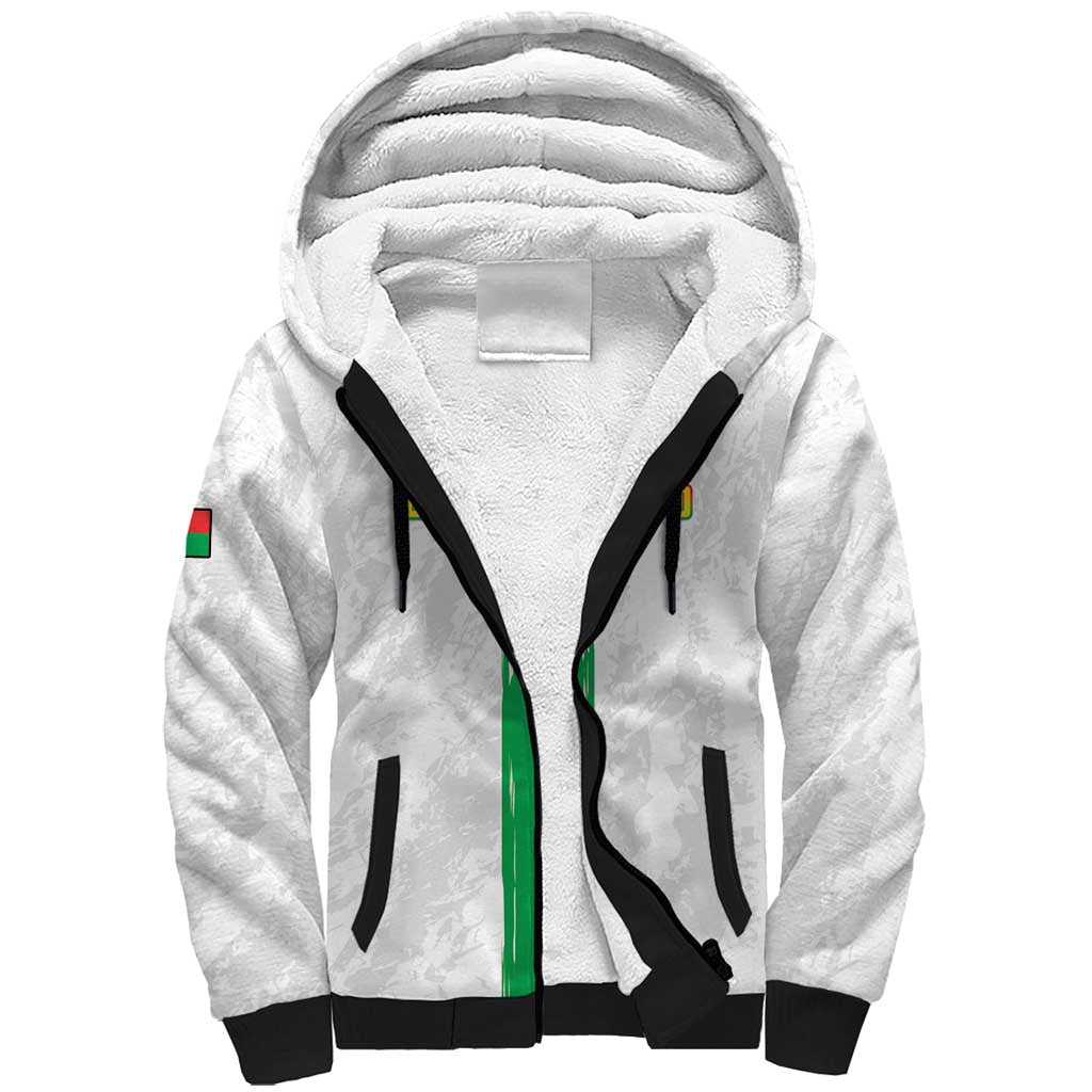 Custom Burkina Faso Football Sherpa Hoodie Grunge Style