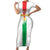 Custom Burkina Faso Football Short Sleeve Bodycon Dress Grunge Style