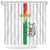 Custom Burkina Faso Football Shower Curtain Grunge Style