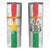 Custom Burkina Faso Football Skinny Tumbler Grunge Style