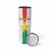 Custom Burkina Faso Football Skinny Tumbler Grunge Style