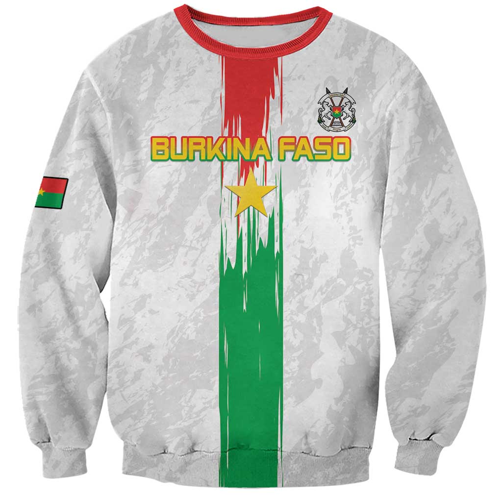 Custom Burkina Faso Football Sweatshirt Grunge Style