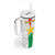 Custom Burkina Faso Football Tumbler With Handle Grunge Style