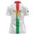 Custom Burkina Faso Football Women Polo Shirt Grunge Style