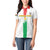 Custom Burkina Faso Football Women Polo Shirt Grunge Style