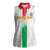 Custom Burkina Faso Football Women Sleeveless Polo Shirt Grunge Style