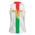 Custom Burkina Faso Football Women Sleeveless Polo Shirt Grunge Style