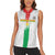 Custom Burkina Faso Football Women Sleeveless Polo Shirt Grunge Style